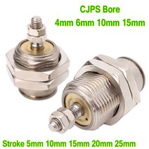 공압 부품 CJPS SMC 타입 임베디드 마운팅 미니 단동 스프링 리턴 니들 핀 공기 공압 실린더 보어 4mm 6mm, 11 CJPS10-20