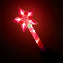 파티짱 LED 별봉 응원봉 야광 콘서트 용품 도구, 레드
