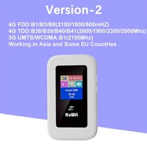 무선 공유기 라우터 kuwfi 4g 휴대용 150mbps 모바일 핫스팟 rukoreabrazileu용 미니 4g lte wi-fi 모뎀 sim 카드, 흰색 버전 2