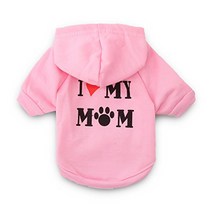 DroolingDog Dog Hoodie Pet Sweater Puppy T Shirt for Small Dogs Clothes Girl Small Pink, 1