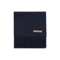 아크네 [아크네] 23SS CA0218 885 로고 캐나다 스키니 울 네이비 머플러