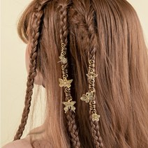 헤어악세사리 6 개/대 골드 드레드 헤어 링 Dreadlock 비즈 조절 커프 클립 스타일링 액세서리, [03] No.3