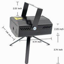 휴대용 미니 LED R amp G 레이저 프로젝터 원격 무대 조명 효과 조정 디스코 KTV 클럽 파티 음성 제어 DJ 빛, [03] AU 플매트 카펫 러그, [02] without remote