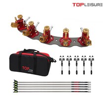 탑레져 노지형 원터치 받침틀 5단, 스테인레스(백색헤드)