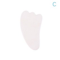 스파 침술 긁기 바디 발 뒤 얼굴 목 마사지 뷰티 과샤 보드 블랙 비안 스톤 구아샤 도구, C