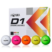 혼마골프정품 2022 NEW D1 2피스 골프공 비거리 병행, 멀티, 12개입