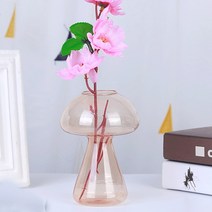 이케바나화병 프리츠한센 빈티지오브제 개운죽 화병 버섯 모양의 유리 꽃병 수경법 식물 크리에이티브 공예, 06 산호 레드