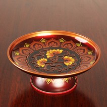 과일 그릇 부처님오신날 절 무속용품 불교용품 연화 연꽃 다기 세트 제물 장식품용, D 9 인치