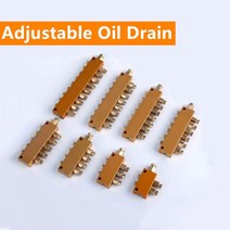 유수분리기 1 12 방향 윤활 밸브 황동 조정 가능한 윤활유 분배기 블록 오일 조정 가능한 오일 배출 밸브, 6방향