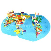 나라별특징알기 세계지도 깃발꽂기세트 교육용 엄마표학습 만국기 국가공부