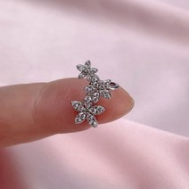 실버 은 피어싱 귀걸이 1Pcs 피어싱없이 여성을위한 패션 골드 컬러 꽃 클립 빈티지 크리스탈 기하학적 귀에 커프 걸스 쥬얼리 선물