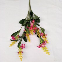 1 개 7 포크 유채 꽃 인공 실크 꽃 홈 정원 장식 식물 웨딩 파티 꽃꽂이 재료, light purple_6