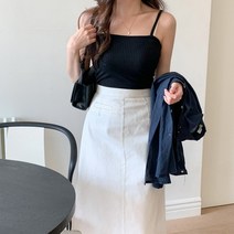 단우미 여름 데일리 레이어드 골지 나시