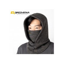 그루브스타 동계 방한 겨울 니트 후드 넥워머, 그레이