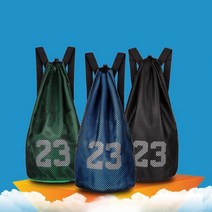 다용도 스포츠 메쉬 초경량 벨크로 볼 수납 포켓 농구공가방, 옐로우