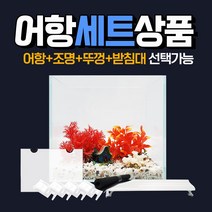 청룡아쿠아 60슬림 6T 올디아망 조명 뚜껑 세트선택 60X35X38cm 6T 초백어항, 세트1)60슬림+매트