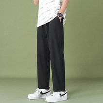 남자면바지 CAAYU 남성용 와이드 레그 팬츠 캐쥬얼 경량 조거 바지 스트리트웨어 힙합 차가운 느낌 편안한 홈
