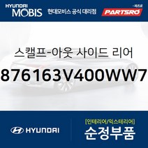 그랜저HG/하이브리드/아슬란 순정 사이드미러 커버(백미러 스캘프) 좌측(아이스화이트) (876163V400WW7), 1개