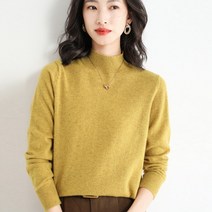 짧은니트 겨울 가을 캐시미어스웨터 이너니트 여성 반하이 라운드 숏 풀오버 후드 긴 소매 슬림 양 털 2787651024