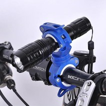 꽉잡는 자전거라이트 거치대 퀵보드 조명 클립 전동킥보드, 1개, 블루 화이트