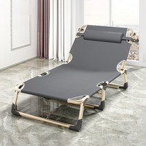 넓히다 1인용 접이침대 낮잠 침대 간이침대, 회색 (쿠션없는)