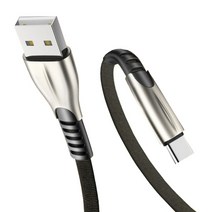 로건 정품 5핀 USB 갤럭시S7 마이크로 아이언 메탈 고속 충전 케이블, 블루 (F081), 50cm, 1개