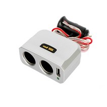자동차 시거잭 차량용 USB 멀티소켓 2구 3구 12/24V/i30PD i40 뉴SM5 SM6 SM3 SM7 QM3 QM5 QM6 XM3 캡처 조에 포터2 봉고3, 토스USB 2구소켓, 실버