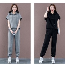 대형 여성복 새로운 여름 루즈핏 스포츠 트랙 수트