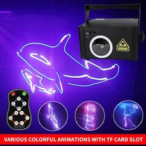 무대조명 DMX512 RGB SD 프로그램 카드 레이저 라이트 스캔 프로젝터 DJ 디스코 쇼 무대 효과 조명 원격, 한개옵션1, 03 AU 플러그