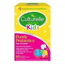 Culturelle 컬처렐 키즈 어린이 츄어블 프로바이오틱스 유산균 Kids Chewables Probiotic 60정, 1세트