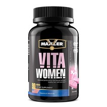 Maxler VitaWomen 여성용 프리미엄 멀티비타민 - 여성용 보충제 - 모발 피부 및 손톱 비타민 A B C D E K 오메가-3 비오틴 항산화 물질 효소 - 90정