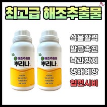 해조추출물 뿌리나 원 500ml 2병 + 계량컵 50ml 세트 식물 활력제 엽면시비 냉해예방 뿌리 발근제 농사친구, 500ml 2병 + 50ml 계량컵