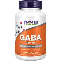 (해외) Now Foods 나우 푸드 가바 750mg 100정, (3개 묶음)