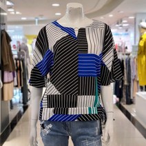베스띠벨리 동아쇼핑 스트라이프허리리본블라우스