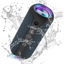미국 직배송 Ortizan 휴대용 블루투스 스피커 IPX7 방수 무선 스피커 24W 라우드 스테레오 사운드 블루투스, 04 네이비