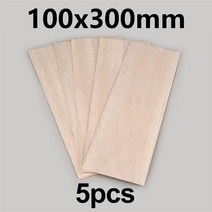 우드합판 각기목 각목재단 경량 공예 보드 모델 장난감 빌딩 조각 수공예 교육 DIY 발사 우드 칩 액세서리 1-6mm 5 개, [05] 4mm, [03] 5Pcs-100x300mm