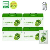 유기농양배추즙 90ml 4box 120팩 (고형분5%이상 저온추출), 단품, 단품