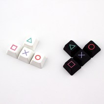 디자인깡패 플레이스테이션 버튼 디자인 키보드 키캡 인쇄, 화이트, WASD키