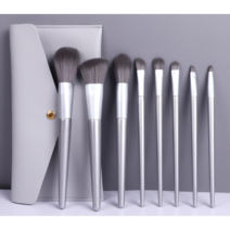 초이스 휴대용 브러쉬 8종세트 브러쉬 파우치, 실버