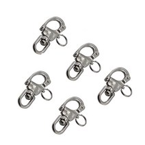 암벽용등반앵커 5pcs 316 스테인레스 스틸 회전 스냅 걸쇠 후크 70mm 87mm 128mm 중장비 폴란드어 걸쇠 후크 등산, 은