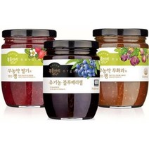 청정원 복음자리 무농약 딸기잼 360g+무농약무화과 350g+유기농 블루베리잼 340g, 16개