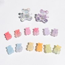 12색 설탕 하리보 젤리 크리스탈 하트 곰돌이 지비치 슈비츠 자비츠 세트 실내화 슬리퍼 꾸미기 파츠 참 악세사리 신발 장식