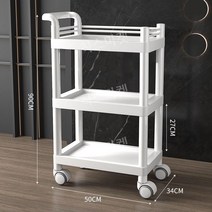 미용실 츄레이 염색 헤어 도구 정리 다용도 메이크업 바버샵 용품 커트 정리함 카트, 화이트/서랍o