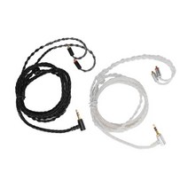 이어폰 케이블 헤드폰 코드 Shure SE215 SE535 SE846 용 선명한 음질, 01 Black