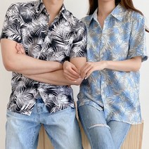 휴양지 커플룩 셔츠 바캉스 패션 카라 허니문룩 하와이 남자 웨딩 꽃 신혼 안