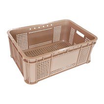 뉴플라스틱 운반상자 6호 운반 수납 플라스틱 바구니 사각 농수산물, 운반6호_브라운