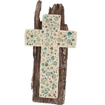 Ceramiche Liberati는 크리스탈과 두꺼운 목재가 있는 흰색 내화 점토로 교차됩니다.