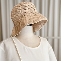 [DIY] 모아레이스버킷햇뜨기 코바늘모자뜨기 뜨개모자패키지, 머스타드, 1개