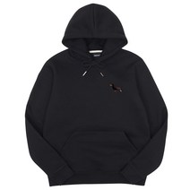 옥스타 남녀공용 닥스훈트 자수 특양면 오버핏 후드티