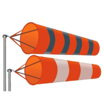 야외 풍향계 윈드삭 미니 정원 깃발 바람개비 풍속계, 길이: 0.8m   빨간색과 흰색